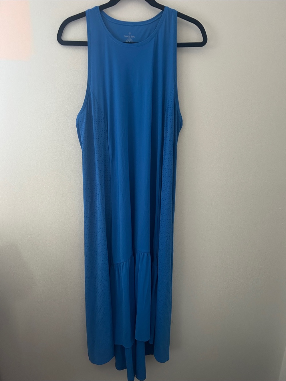 Sweaty Betty Explorer Ace Blue Midi Racerback Dress, Size Large
